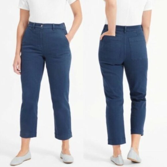 Everlane Denim - Everlane The Straight-Leg Crop Jeans Blue H11227